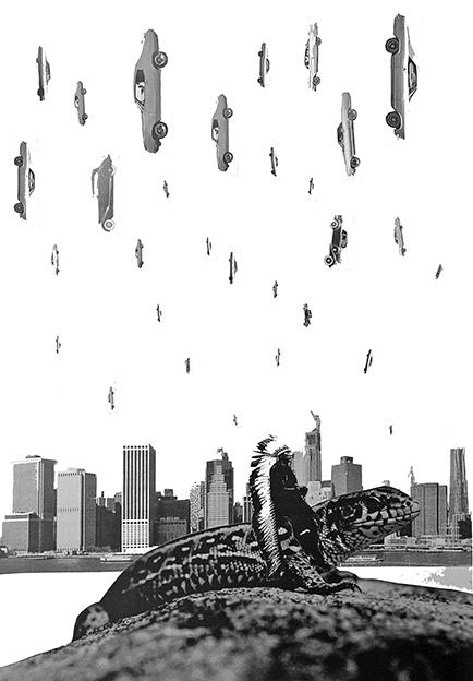 American Dream New York New York, Collage Digiprint, GFK 2016