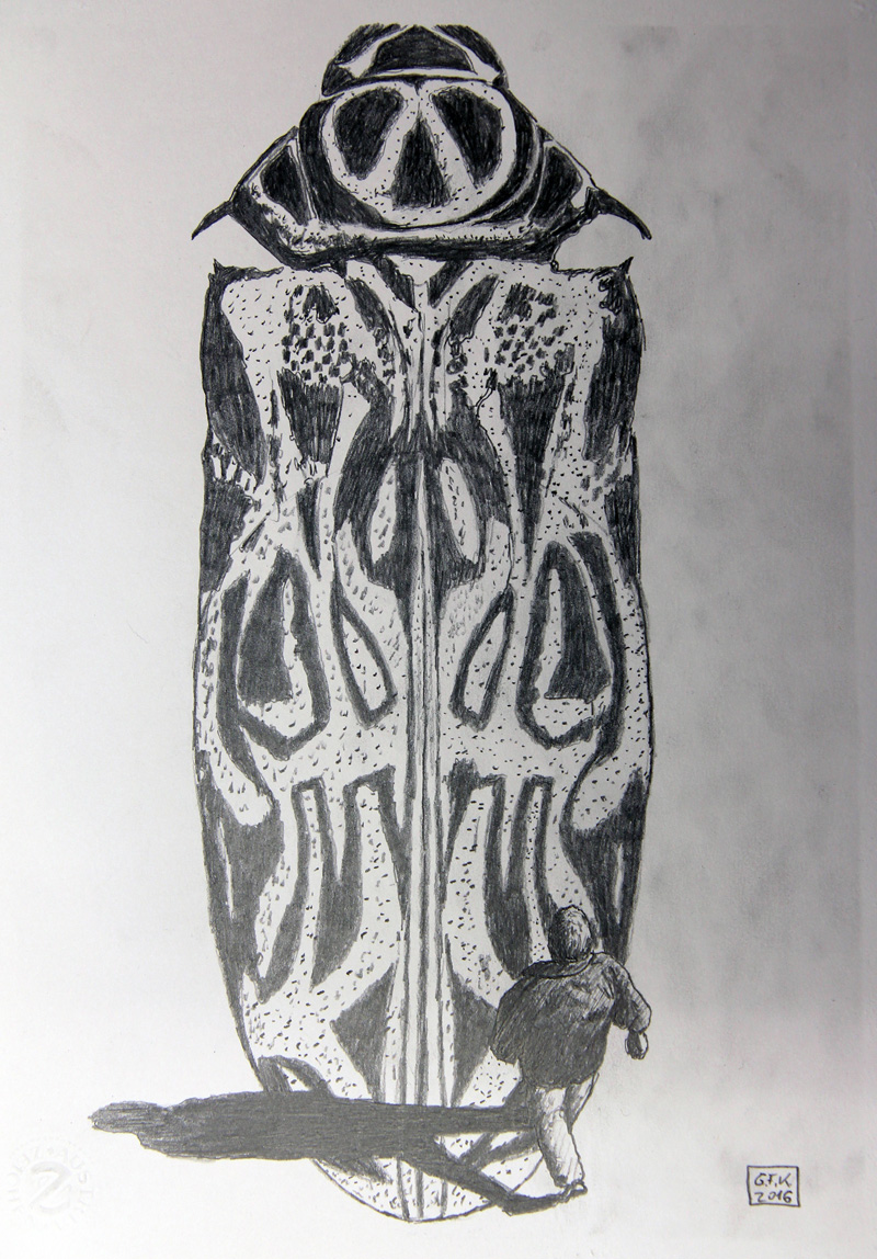 Kosmopolit 05, Graphit auf Papier, 30 x 21 cm, 2016