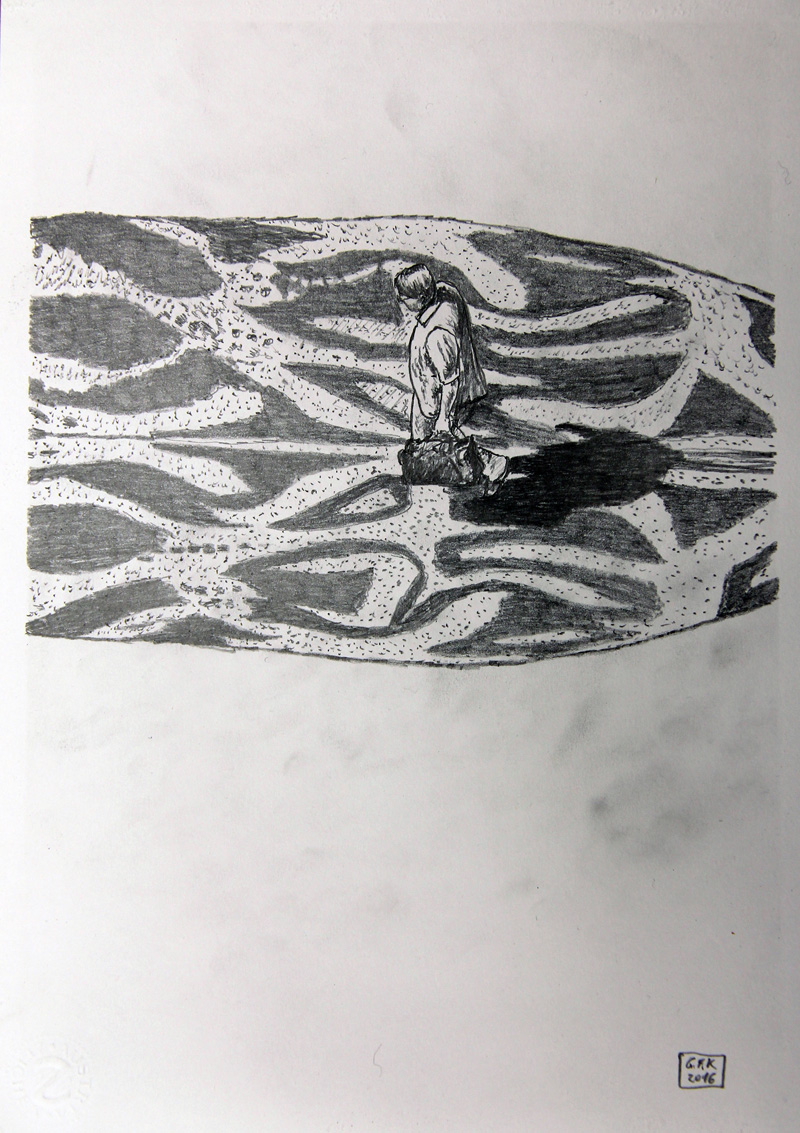 Kosmopolit 06, Graphit auf Papier, 30 x 21 cm, 2016