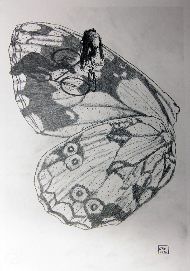 Kosmopolit 07, Graphit auf Papier, 30 x 21 cm, 2016