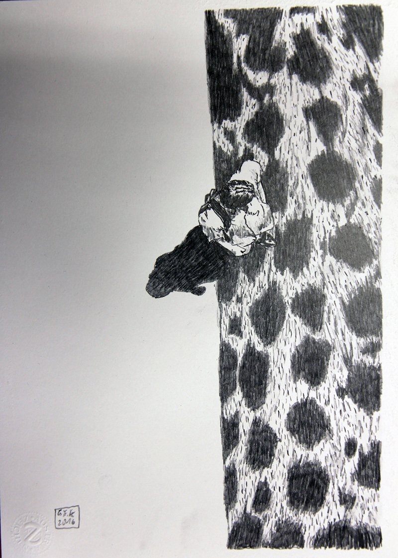 Kosmopolit 09, Graphit auf Papier, 30 x 21 cm, 2016