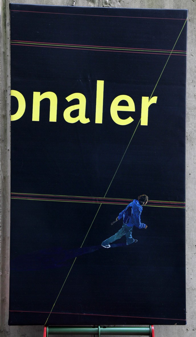 LKW-Plane 2, Akryl Akrylstift auf LKW-Plane 50 x 100 cm, 2016