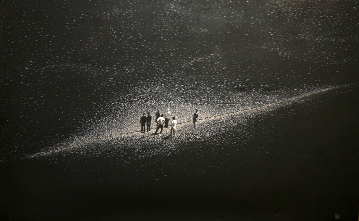 Looking for a new Religion II, Akryl auf Leinwand, 120 x 190 cm, 2015