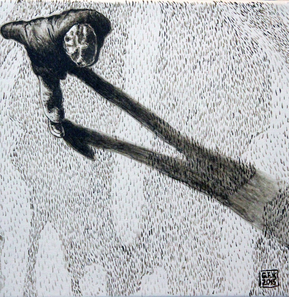 Serie Terra Coleoptera 2, Akryl auf Leinwand, 30 x 30 cm, 2015