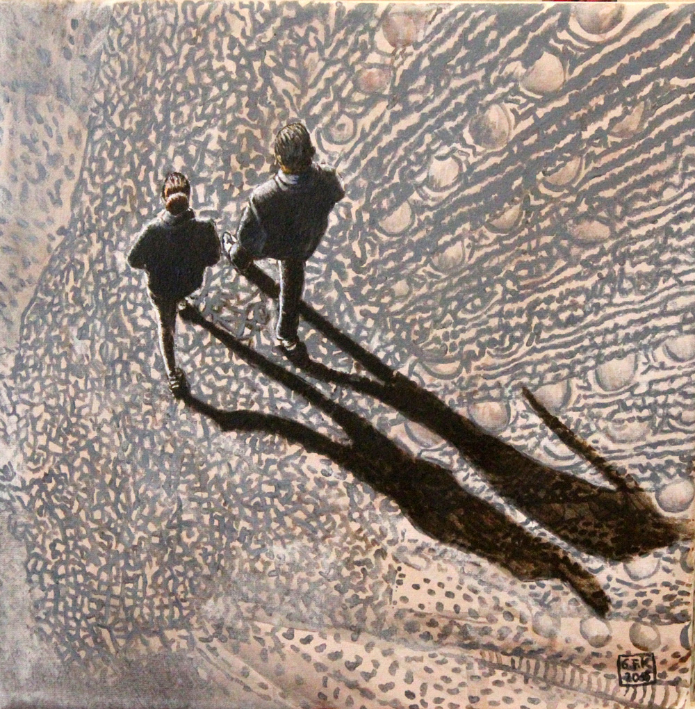 Walking on Wings 2, Akryl auf Leinwand, 30 x 30 cm, 2015